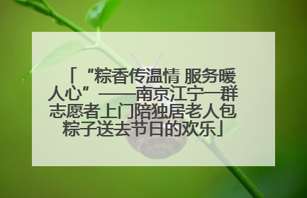 “粽香传温情 服务暖人心”——南京江宁一群志愿者上门陪独居老人包粽子送去节日的欢乐