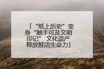 “纸上历史”变身“触手可及文明印记” 文化遗产释放鲜活生命力