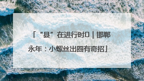“县”在进行时⑬｜邯郸永年：小螺丝出圈有奇招