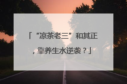 “凉茶老三”和其正，靠养生水逆袭？
