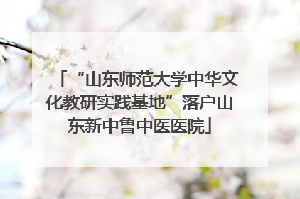 “山东师范大学中华文化教研实践基地”落户山东新中鲁中医医院