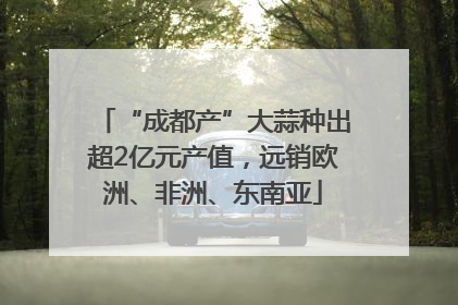 “成都产”大蒜种出超2亿元产值，远销欧洲、非洲、东南亚