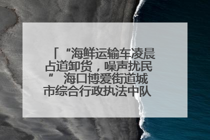 “海鲜运输车凌晨占道卸货，噪声扰民” 海口博爱街道城市综合行政执法中队：将联合交警加强长堤路一带巡逻