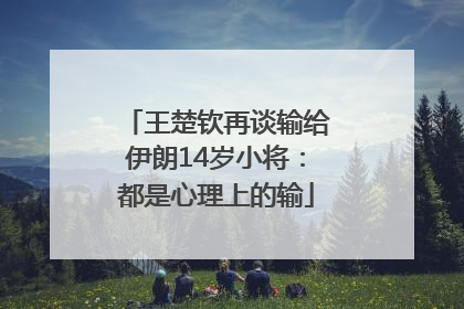 王楚钦再谈输给伊朗14岁小将：都是心理上的输