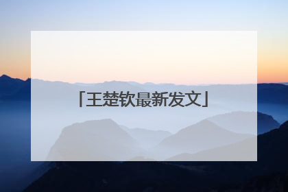 王楚钦最新发文