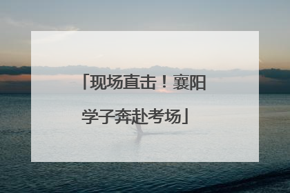 现场直击!襄阳学子奔赴考场