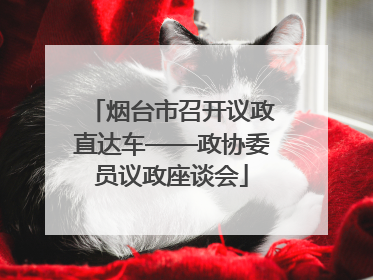 烟台市召开议政直达车——政协委员议政座谈会