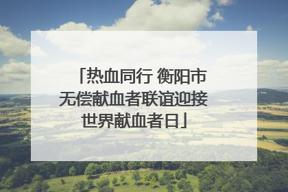 热血同行 衡阳市无偿献血者联谊迎接世界献血者日