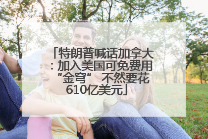特朗普喊话加拿大：加入美国可免费用“金穹” 不然要花610亿美元