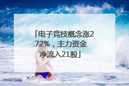 电子竞技概念涨2.72%，主力资金净流入21股