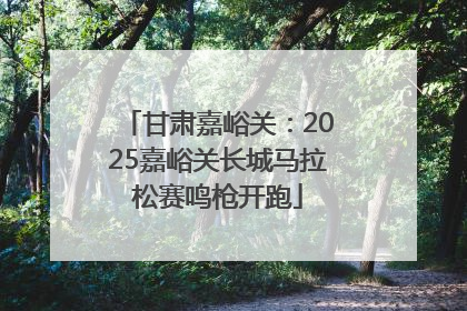 甘肃嘉峪关：2025嘉峪关长城马拉松赛鸣枪开跑
