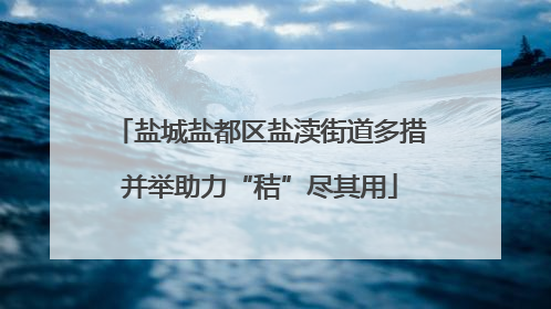盐城盐都区盐渎街道多措并举助力“秸”尽其用