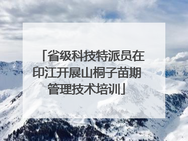 省级科技特派员在印江开展山桐子苗期管理技术培训