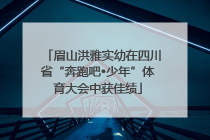 眉山洪雅实幼在四川省“奔跑吧•少年”体育大会中获佳绩