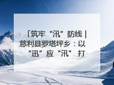 筑牢“汛”防线｜慈利县罗塔坪乡：以“迅”应“汛” 打赢暴雨防御战