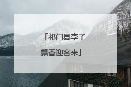 祁门县李子飘香迎客来