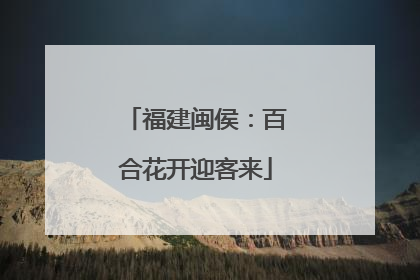 福建闽侯：百合花开迎客来