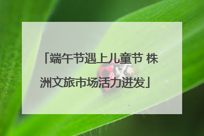 端午节遇上儿童节 株洲文旅市场活力迸发