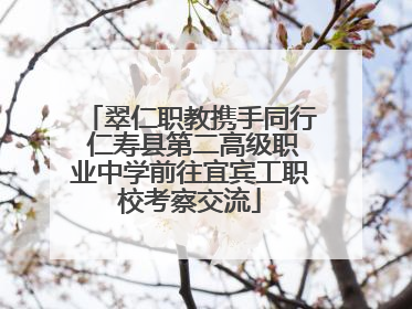 翠仁职教携手同行 仁寿县第二高级职业中学前往宜宾工职校考察交流