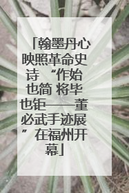 翰墨丹心映照革命史诗 “作始也简 将毕也钜——董必武手迹展”在福州开幕