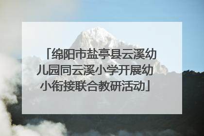 绵阳市盐亭县云溪幼儿园同云溪小学开展幼小衔接联合教研活动