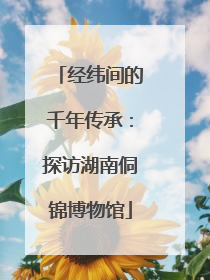 经纬间的千年传承：探访湖南侗锦博物馆