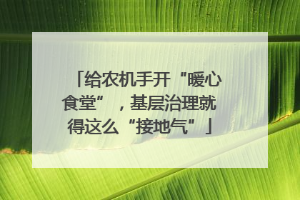 给农机手开“暖心食堂”，基层治理就得这么“接地气”