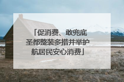 促消费、敢兜底 圣都整装多措并举护航居民安心消费