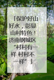 保护好山好水，彰显山村特色！济南钢城区“村村有一样 村村不一样”
