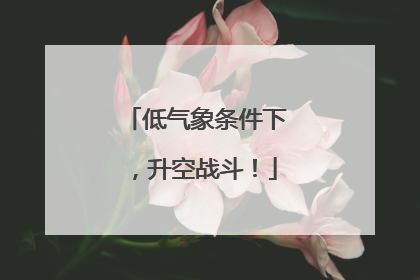 低气象条件下，升空战斗！