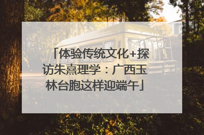 体验传统文化+探访朱熹理学：广西玉林台胞这样迎端午