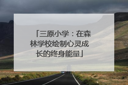 三原小学：在森林学校绘制心灵成长的终身能量