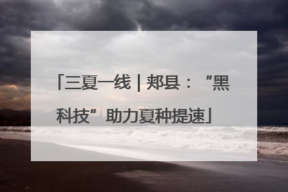 三夏一线｜郏县：“黑科技”助力夏种提速
