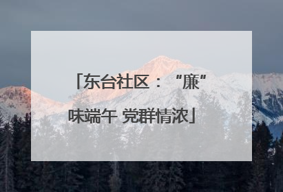 东台社区：“廉”味端午 党群情浓