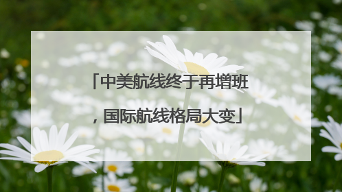 中美航线终于再增班，国际航线格局大变