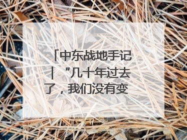 中东战地手记｜“几十年过去了，我们没有变得更安全”