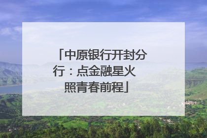 中原银行开封分行：点金融星火 照青春前程