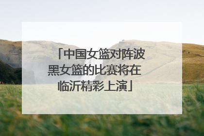 中国女篮对阵波黑女篮的比赛将在临沂精彩上演