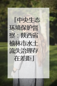 中央生态环境保护督察：陕西省榆林市水土流失治理存在差距