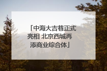 中海大吉巷正式亮相 北京西城再添商业综合体