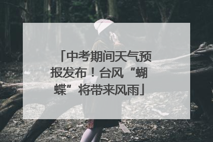 中考期间天气预报发布！台风“蝴蝶”将带来风雨