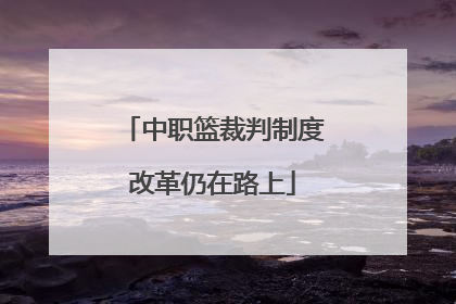 中职篮裁判制度改革仍在路上