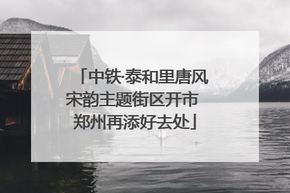中铁·泰和里唐风宋韵主题街区开市 郑州再添好去处