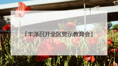 丰泽召开全区警示教育会