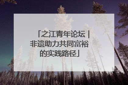 之江青年论坛｜非遗助力共同富裕的实践路径