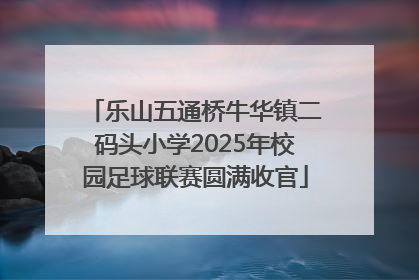 乐山五通桥牛华镇二码头小学2025年校园足球联赛圆满收官