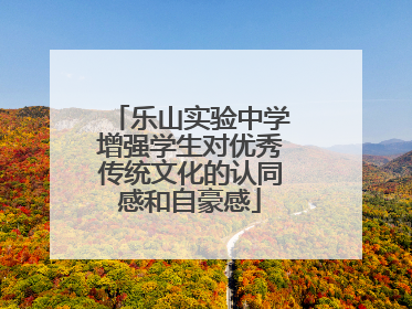 乐山实验中学增强学生对优秀传统文化的认同感和自豪感