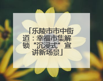 乐陵市市中街道：幸福市集解锁“沉浸式”宣讲新场景