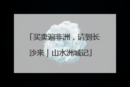 买卖遍非洲，请到长沙来｜山水洲城记