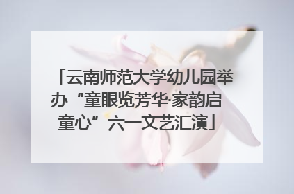 云南师范大学幼儿园举办“童眼览芳华·家韵启童心”六一文艺汇演